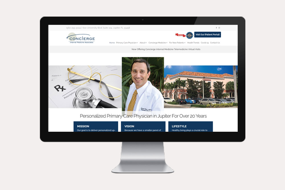 Concierge  Medicine Website Designer Web Design Screeshot
