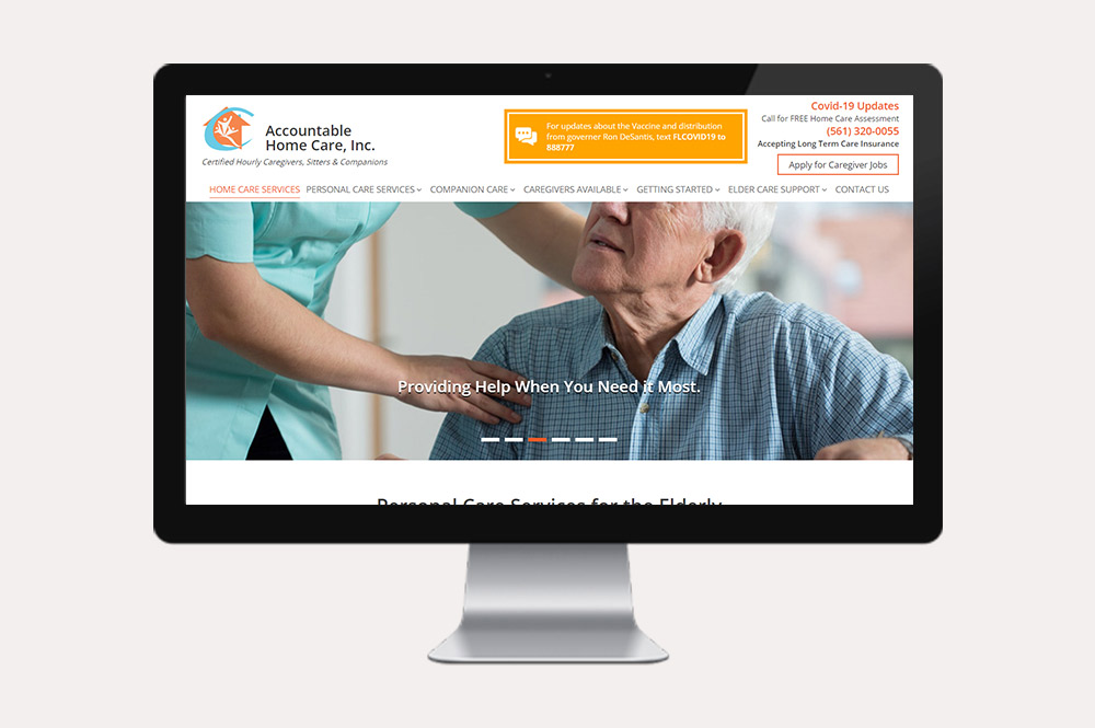 Home Care Web Designer Web Design Screeshot