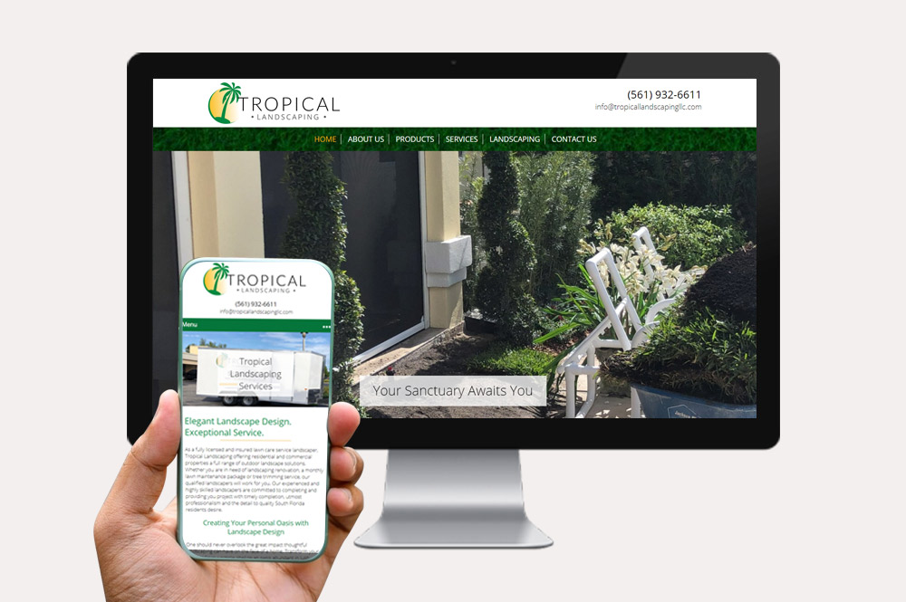 Tropical Landscaping LLC Web Design Web Design Screeshot