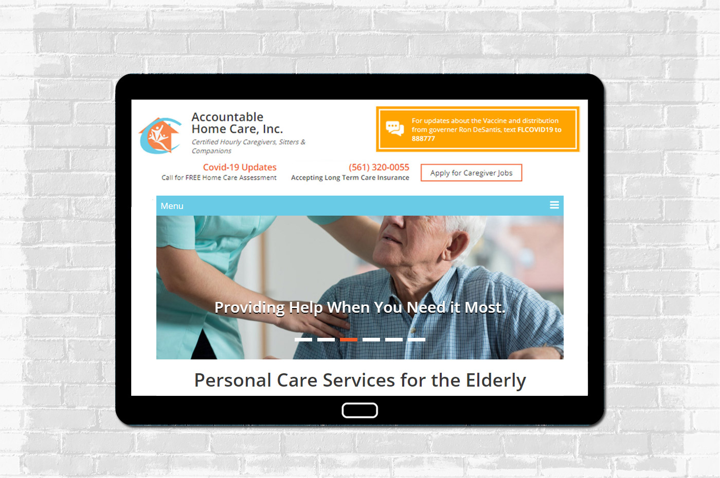 Home Care Web Designer Web Design Screeshot