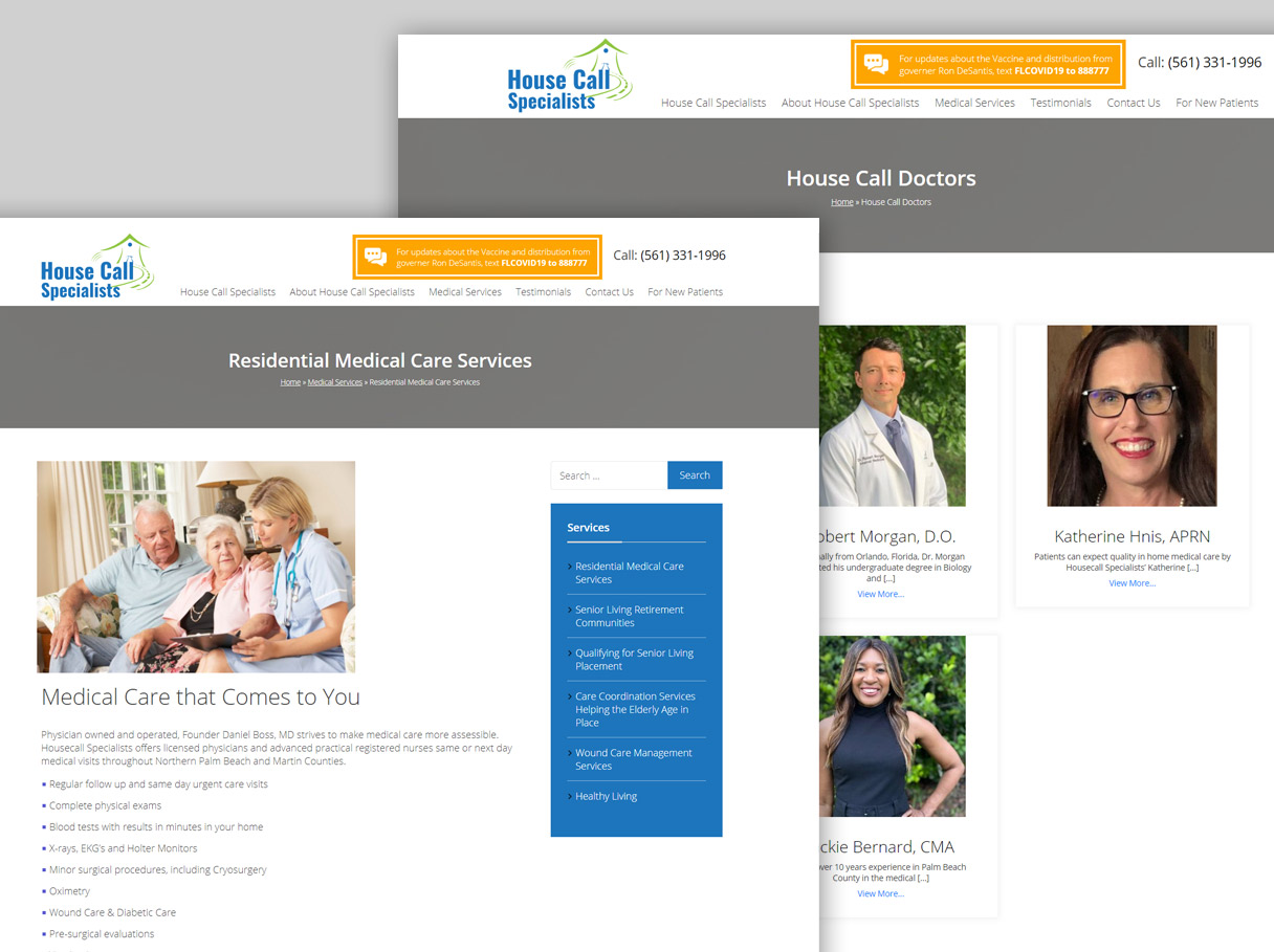 Mobile Medical Care Web Designer Web Design Screeshot