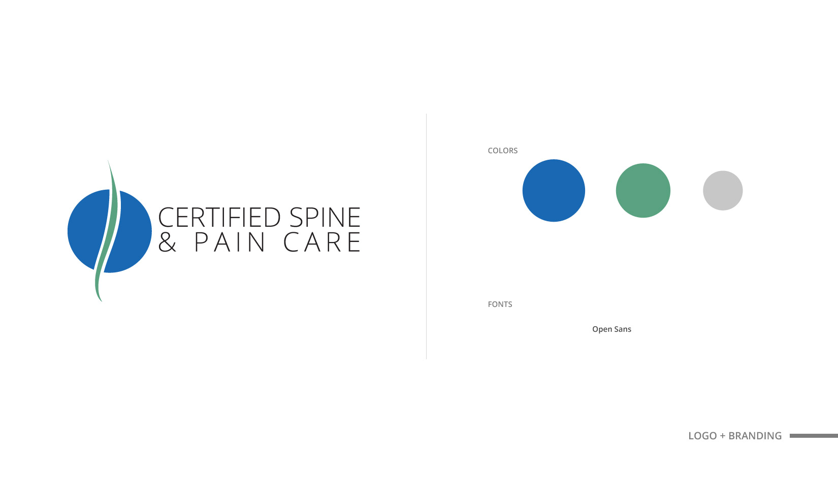 Certified Spine And Pain Care Logo Dsign